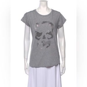 NWT - Zadig & Voltaire “SKINNY CAMO SKULL STRASS” T-Shirt